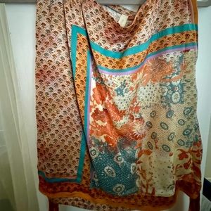 Anthropologie Pilcro Bandana print silky shirt like new Small/Medium